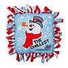 Frosty the Snowman&#8482; Blue & Red Fleece Tied Pillow Craft Kit - Makes 6 Image 1