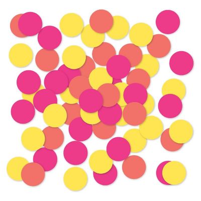 Fuchsia Coral Yellow Confetti, 180-Pack Image 1