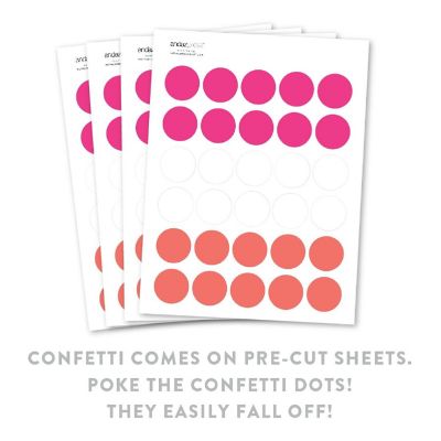 Fuchsia White Coral Confetti 180-Pack Image 1