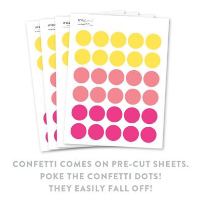 Fuchsia White Navy Confetti, 180-Pack Image 1