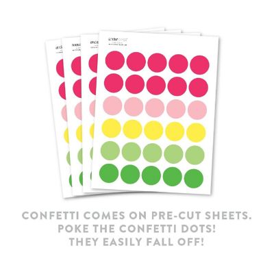 Fuchsia Yellow Kiwi Confetti 180-Pack Image 1