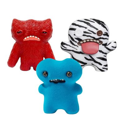 Fuggler 2.5 Inch Figure 3-Pack  Brown, Zebra Print, Blue Image 1