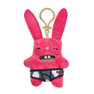 Fugglers 5-Inch Plush Clip-On  Rabid Rabbit - Pink Image 1