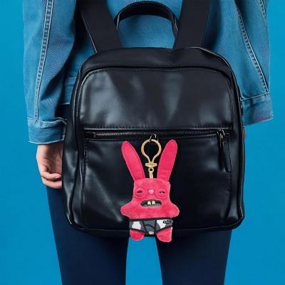 Fugglers 5-Inch Plush Clip-On  Rabid Rabbit - Pink Image 1