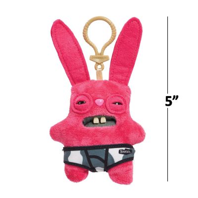 Fugglers 5-Inch Plush Clip-On  Rabid Rabbit - Pink Image 3