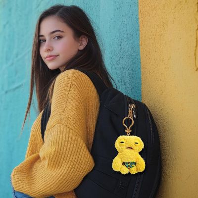 Fugglers 5-Inch Plush Clip-On  Squidge - Yellow Image 1