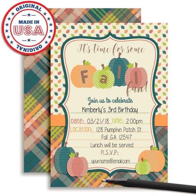 Fun Fall Pumpkin Invitations 40pc. by AmandaCreation Image 3