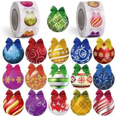 Fun Little Toys - 1008PCS Christmas Ornaments Stickers Rolls (2 Rolls) Image 2