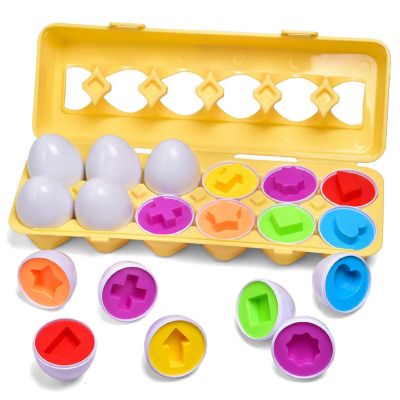 Fun Little Toys-12 PCS Matching Easter Egg Set Image 1