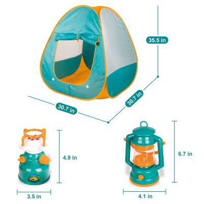 Fun Little Toys - 18 Pcs Kids Pop Up Tent & Kids Camping Toys Image 2
