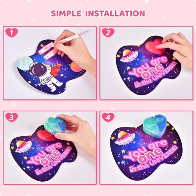 Fun Little Toys - 28PCS Valentine's Galaxy Slime Fidget Toys with Valentine Cards Image 3