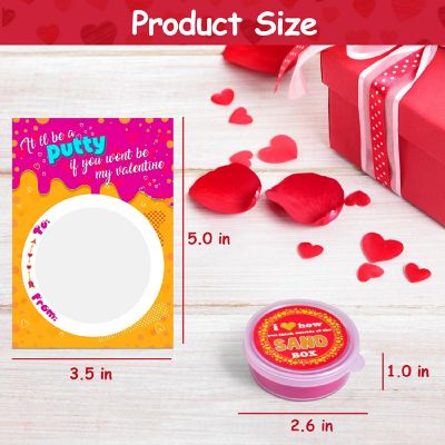 Fun Little Toys - 30PCS Valentine's Sand Slimes with Cards Image 1