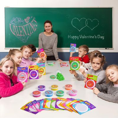 Fun Little Toys - 30PCS Valentine's Sand Slimes with Cards Image 3