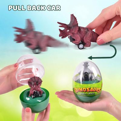 Fun Little Toys Easter Egg Prefilled with Dinosaur Pull-Back Cars 12 pcs Image 3