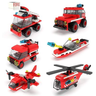 Fun Little Toys - Fire Rescue Cars Building Blocks Image 1