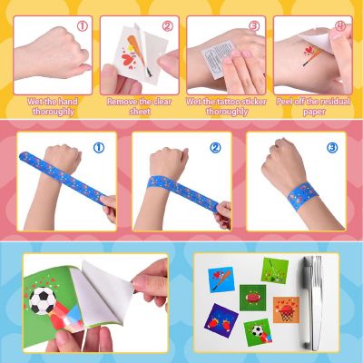 Fun Little Toys- Kids Valentines Day Cards with Slap Bracelets and Stickers Image 2