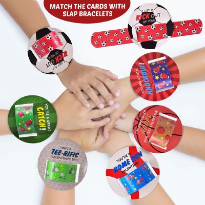 Fun Little Toys- Kids Valentines Day Cards with Slap Bracelets and Stickers Image 3