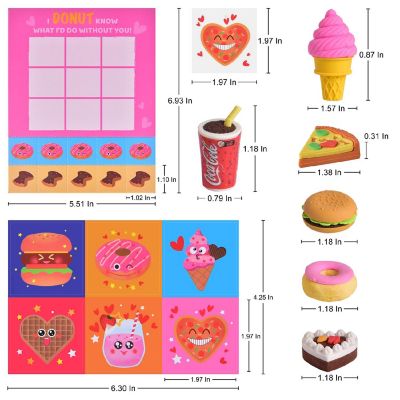 Fun Little Toys- Valentines Day Game Cards with Tattoos Erasers Stickers Image 3