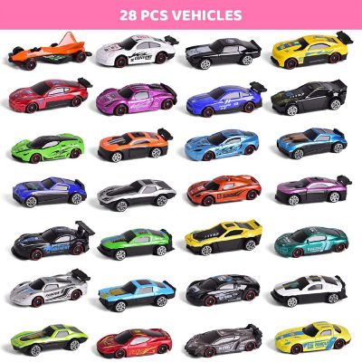 Fun Little Toys- Valentines Day Gifts Cards with Racing Car Toys 28 Pcs Image 1