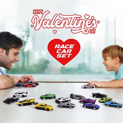 Fun Little Toys- Valentines Day Gifts Cards with Racing Car Toys 28 Pcs Image 3