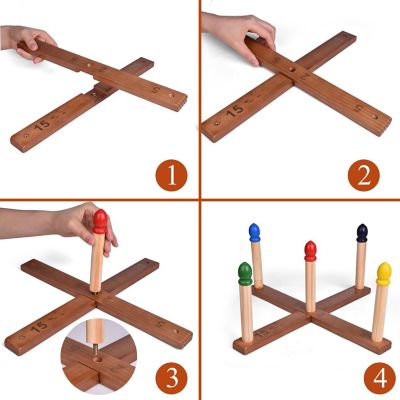 Fun Little Toys - Wooden Ring Toss Set Image 1