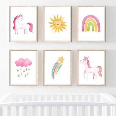 Fun Unicorn Rainbow Sun 6Pack 8.5x11in Image 2