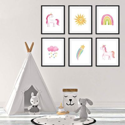Fun Unicorn Rainbow Sun 6Pack 8.5x11in Image 3