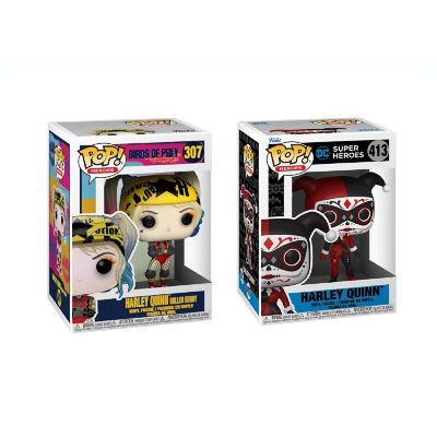 Funko Pop! DC 2pk Harley Quinn Roller Derby #307, Harley Quinn ''Dia de los DC'' #413 Image 1