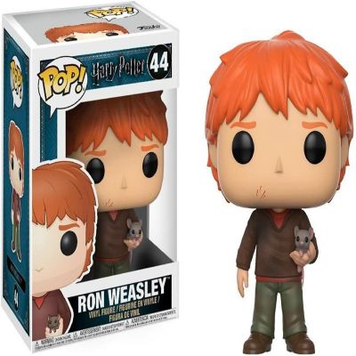 Funko Pop Movies Harry Potter-Ron Weasley with Scabbers Toy Vinyl Figure Image 1