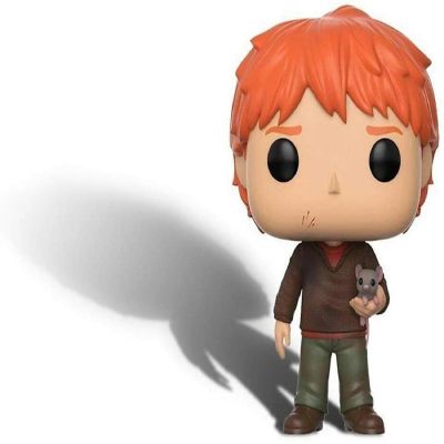 Funko Pop Movies Harry Potter-Ron Weasley with Scabbers Toy Vinyl Figure Image 1