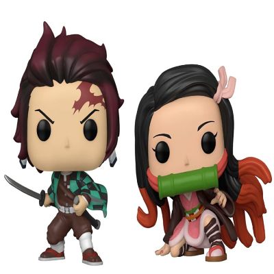 Funko Pop! Vinyl Figure 2 Pack Tanjiro and Nezuko Demon Slayer 867 868 Image 1