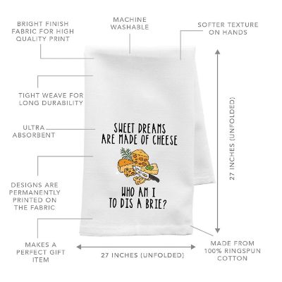 Funny Cheese Kitchen Towel, 1 Pack Image 1