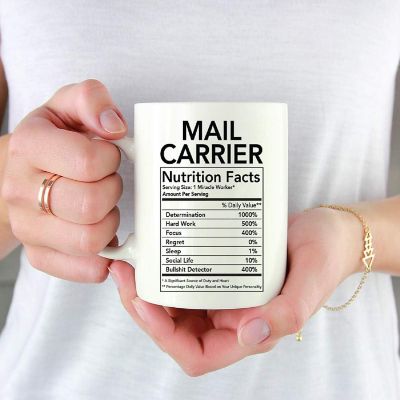 Funny Mail Carrier Facts Coffee Mug Image 1