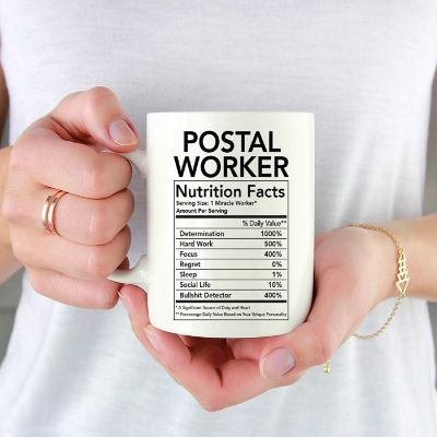 Funny Postal Worker Facts Coffee Mug Image 1