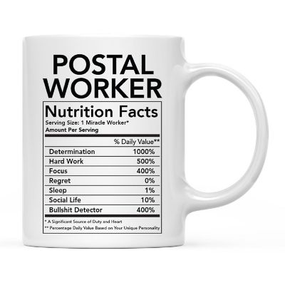 Funny Postal Worker Facts Coffee Mug Image 2