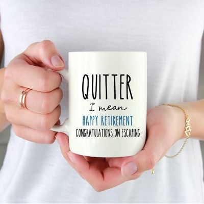 Funny Quitter Retirement Coffee Mug Image 1