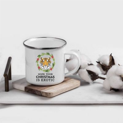 Funny Tiger 11oz Mug, Christmas Exotic Image 1
