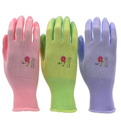 G & F Products Nitrile Coated Women's Garden Gloves, 6 Pairs Image 1