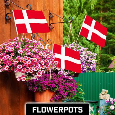 Coole Gartenflagge Von Dänemark – Mit Karte Und Flagge In Englisch Und Dänisch – 12x18 Zoll
