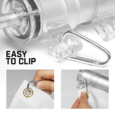 G128 16ft 1PK Silver Telescoping Aluminum Flag Pole Image 1