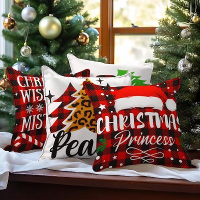 G128 18 x 18 In Christmas Pine Spruce Waterproof Pillow, Set of 4 Image 1