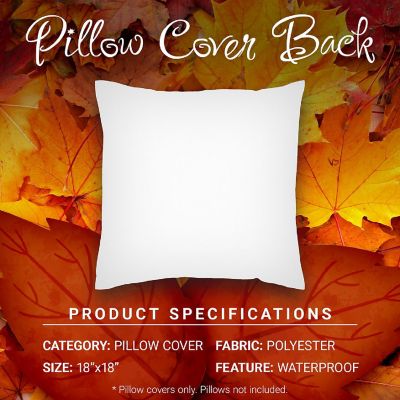 G128 18 x 18 In Fall Pumpkin Oil Painting Style Waterproof Pillow Covers, Set of 4 Image 3