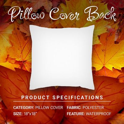 G128 18 x 18 In Fall Pumpkin Thankful Waterproof Pillow, Set of 4 Image 3