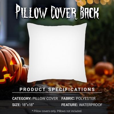 G128 18 x 18 In Halloween Spooky Waterproof Pillow Covers, Set of 4 Image 3