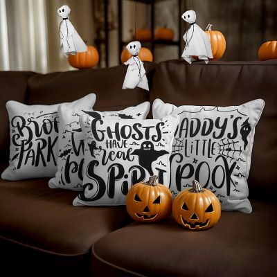 G128 18 x 18 In Halloween Spooky Waterproof Pillow, Set of 4 Image 1