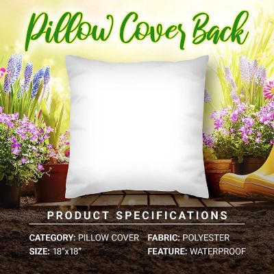 G128 18 x 18 In Spring Farmhouse Peach Home Waterproof Pillow, Set of 4 Image 3