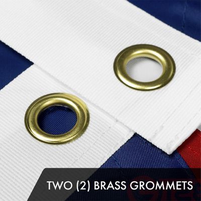 G128 1x1.5ft 2PK Ohio Embroidered 300D Polyester Brass Grommets Flag Image 1