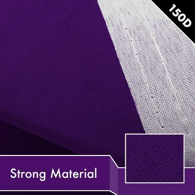 G128 2.5x4ft 1PK Solid Purple Printed 150D Polyester Flag Image 3