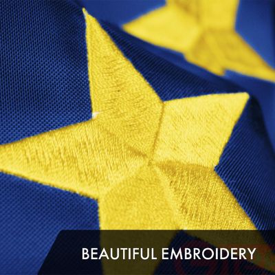 G128 2.5X4Ft 2Pk Alaska Embroidered 210D Polyester Flag Image 2
