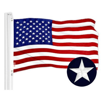 G128 2.5x4ft Combo USA Single Sided & Canada Embroidered Double Sided 210D Polyester Flag Image 3